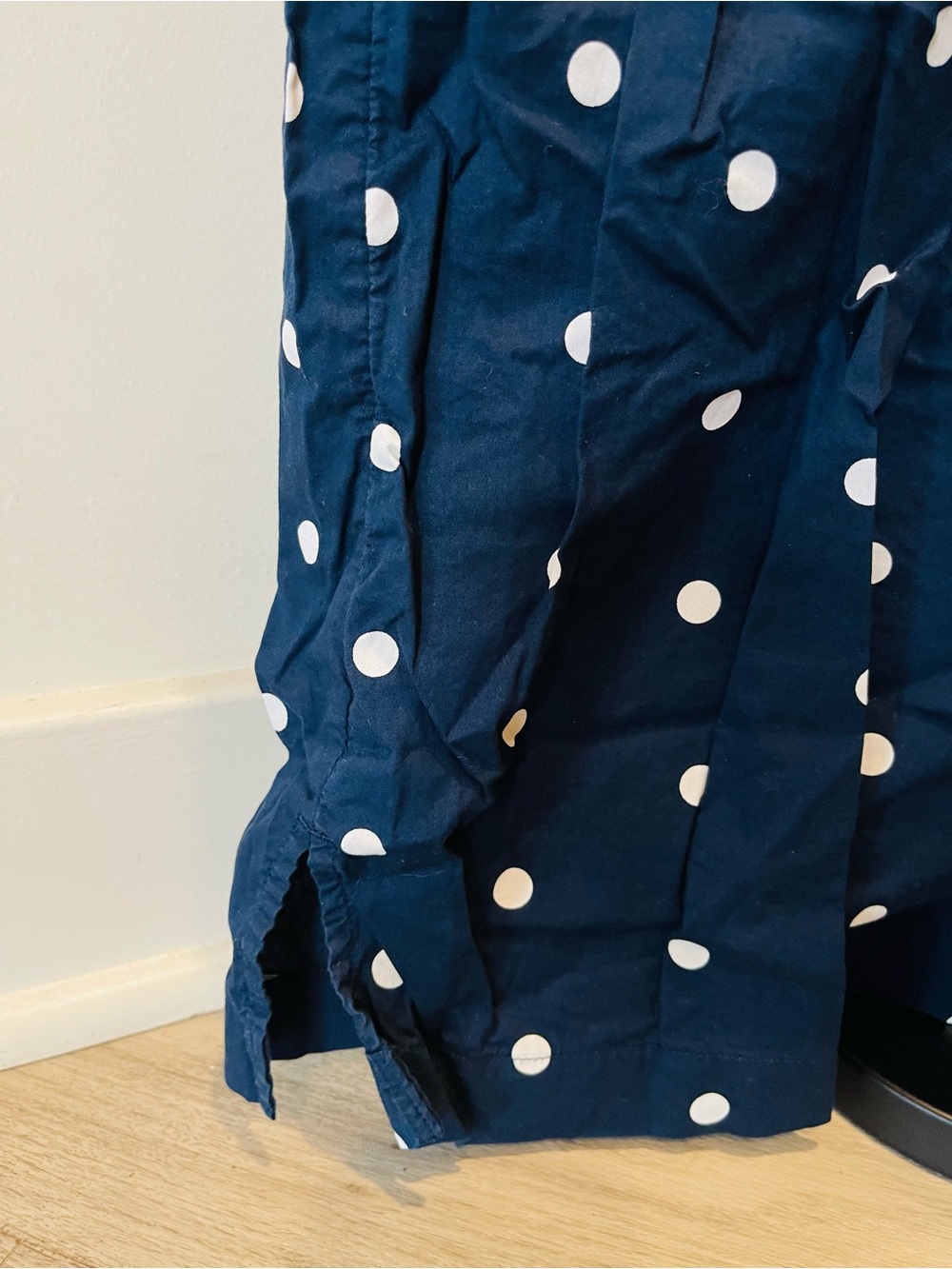 Old Navy Navy Blue Polka Dot Maternity Dress Size Large - Picture 6 of 9
